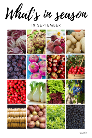 Zeigt welche Lebensmitteln in saisonal im September sind